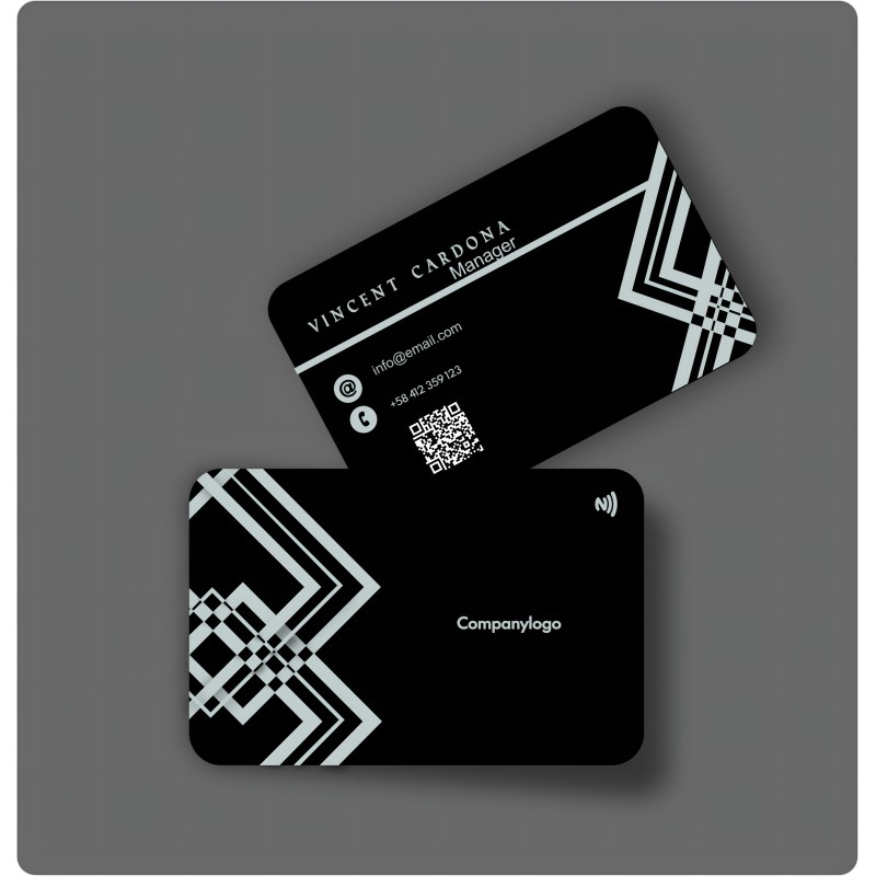 1.	Classic White- White PVC Card with & Black Print