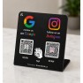 GOOGLE / INSTAGRAM AND 2 QR CODES STANDEE GOOGLE / INSTAGRAM AND 2 QR CODES STANDEE