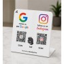 GOOGLE / INSTAGRAM AND 2 QR CODES STANDEE GOOGLE / INSTAGRAM AND 2 QR CODES STANDEE